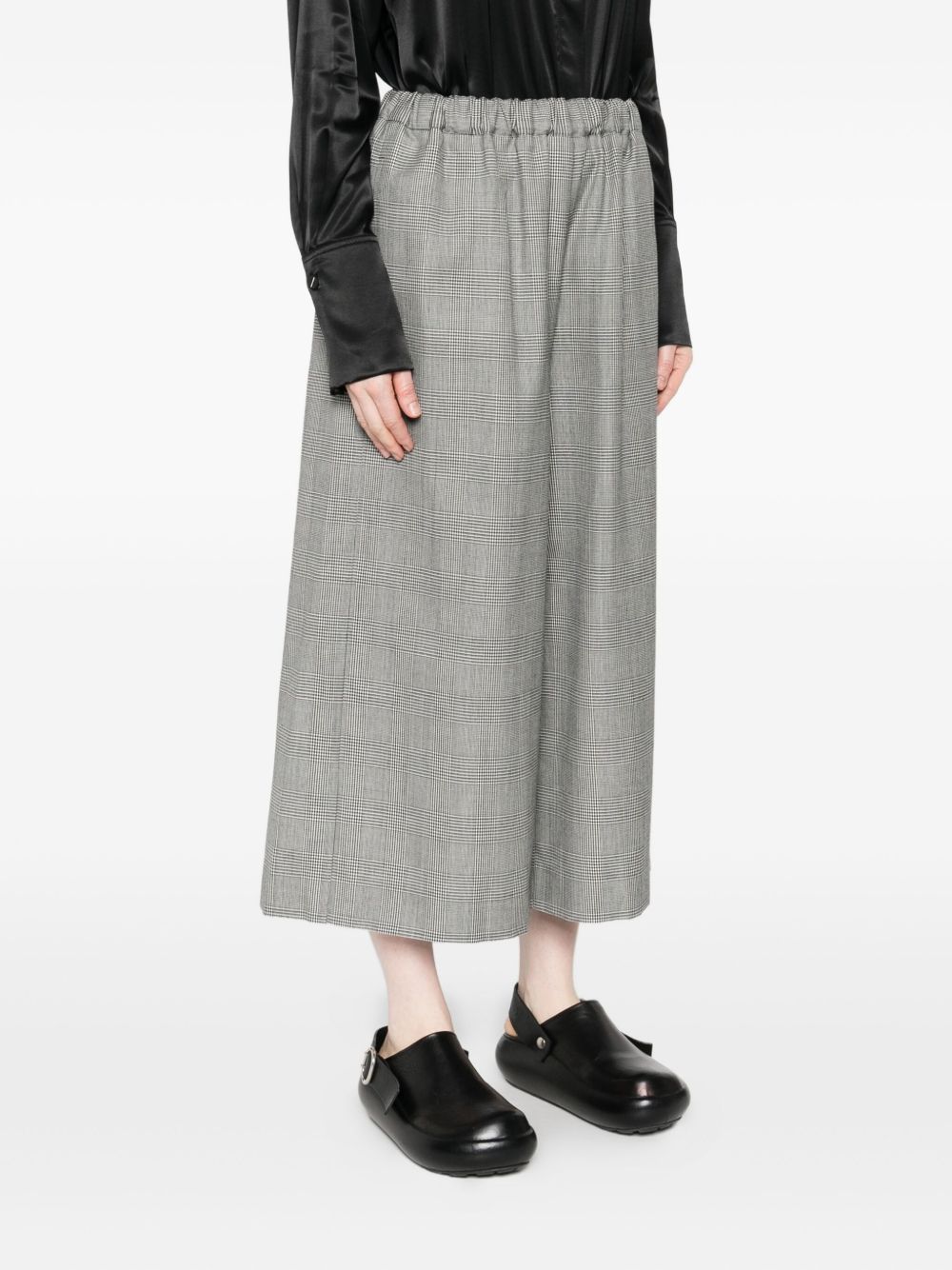 Comme Des Garcons Checked elasticated-waist trousers