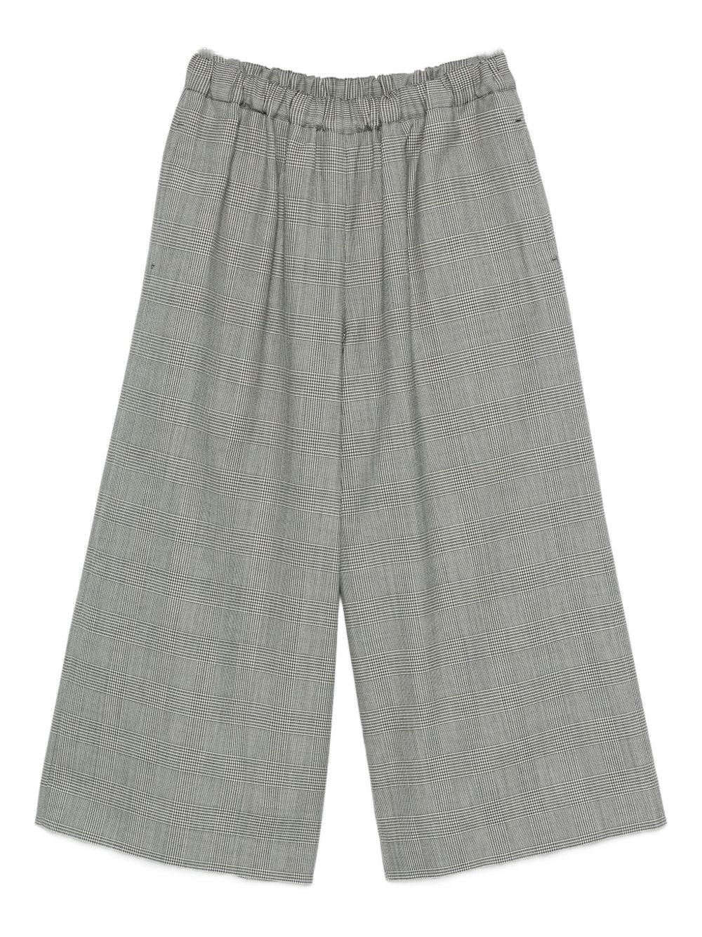 Comme Des Garcons Checked elasticated-waist trousers