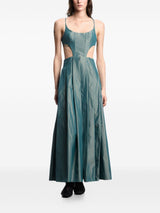 Emporio Armani Long dress with cut-out detail in taffeta