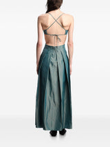 Emporio Armani Long dress with cut-out detail in taffeta
