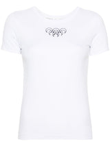 Marine Serre Crescent Moon-embroidery T-shirt
