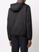 Emporio Armani Water-repellent nylon blouson with hood and logo patch