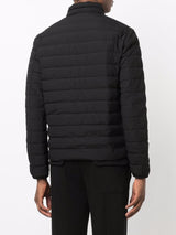 Emporio Armani Full-zip quilted nylon down jacket with eagle logo patch