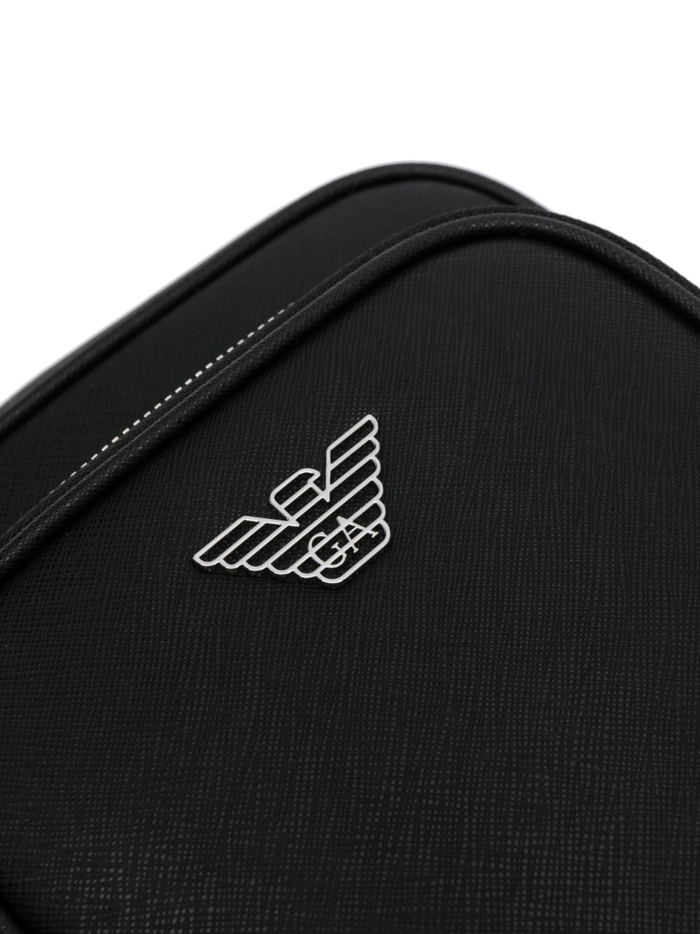 Emporio Armani Logo-plaque leather messenger bag