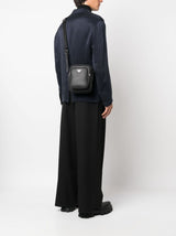 Emporio Armani Logo-plaque leather messenger bag