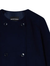 Emporio Armani Double-breasted wool and cashmere pea coat