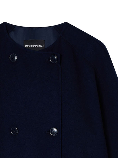 Emporio Armani Double-breasted wool and cashmere pea coat