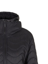 Emporio Armani ASV nylon wave-effect quilted jacket with bib front