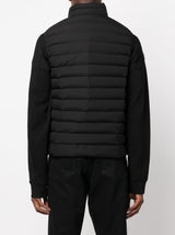 Emporio Armani Full-zip, sleeveless quilted nylon down jacket with eagle logo patch
