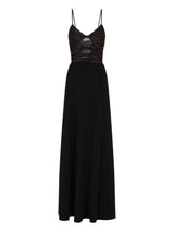 Emporio Armani Cut-out dress in techno cady with jewel detail