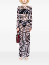 Pucci Abstract-print long-sleeve maxi dress