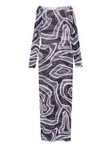Pucci Abstract-print long-sleeve maxi dress
