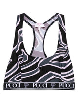 Pucci Racer-neck print bra