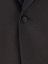 Emporio Armani Single-breasted jacket in fresh combed virgin wool with satin shawl lapels