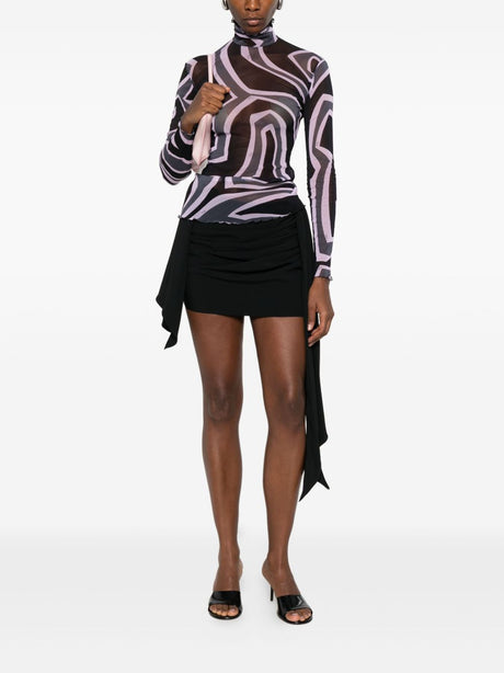 Pucci Abstract-print mesh top