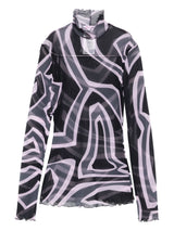 Pucci Abstract-print mesh top