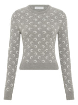 Marine Serre Moon Jacquard Knit Fitted Cardigan