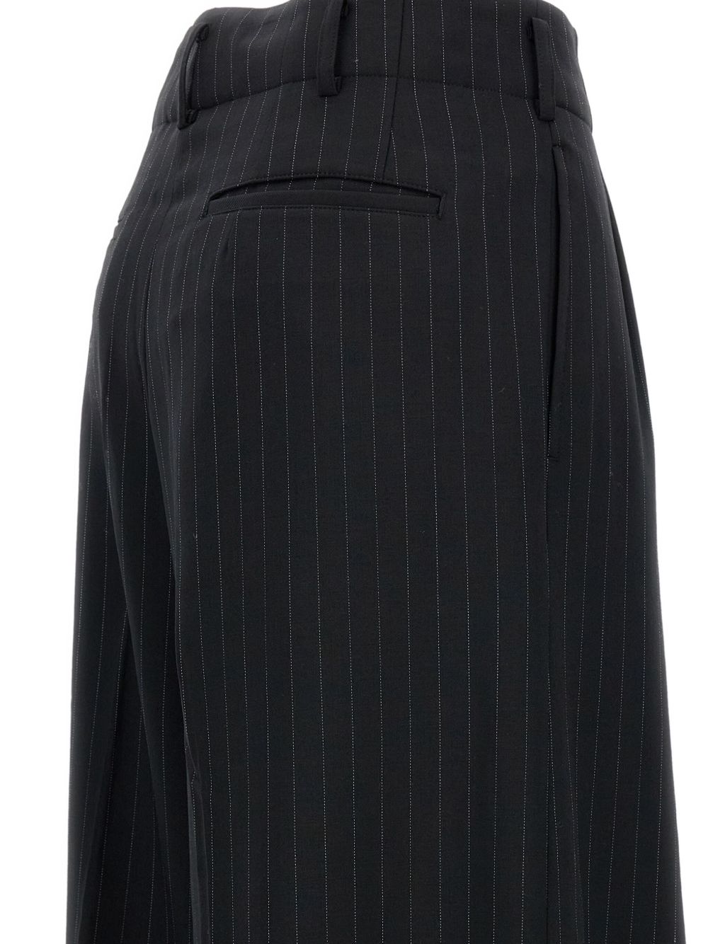 Comme Des Garcons Pinstripe cuffed trousers