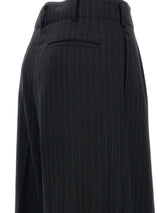 Comme Des Garcons Pinstripe cuffed trousers