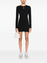 Marine Serre Crescent Moon-embroidered mini dress