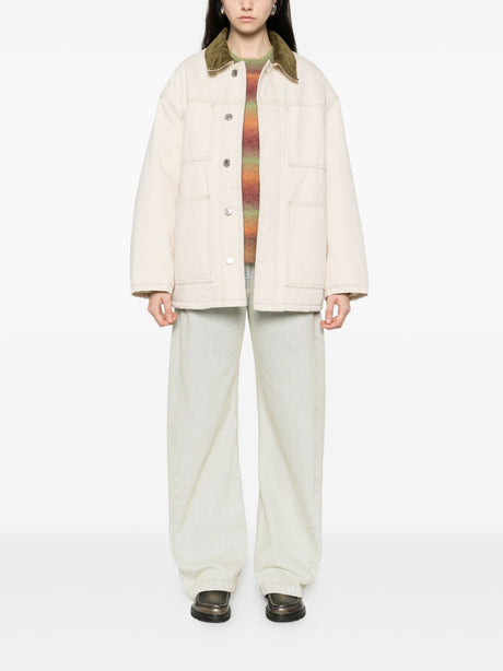 Ami Paris Coats Beige