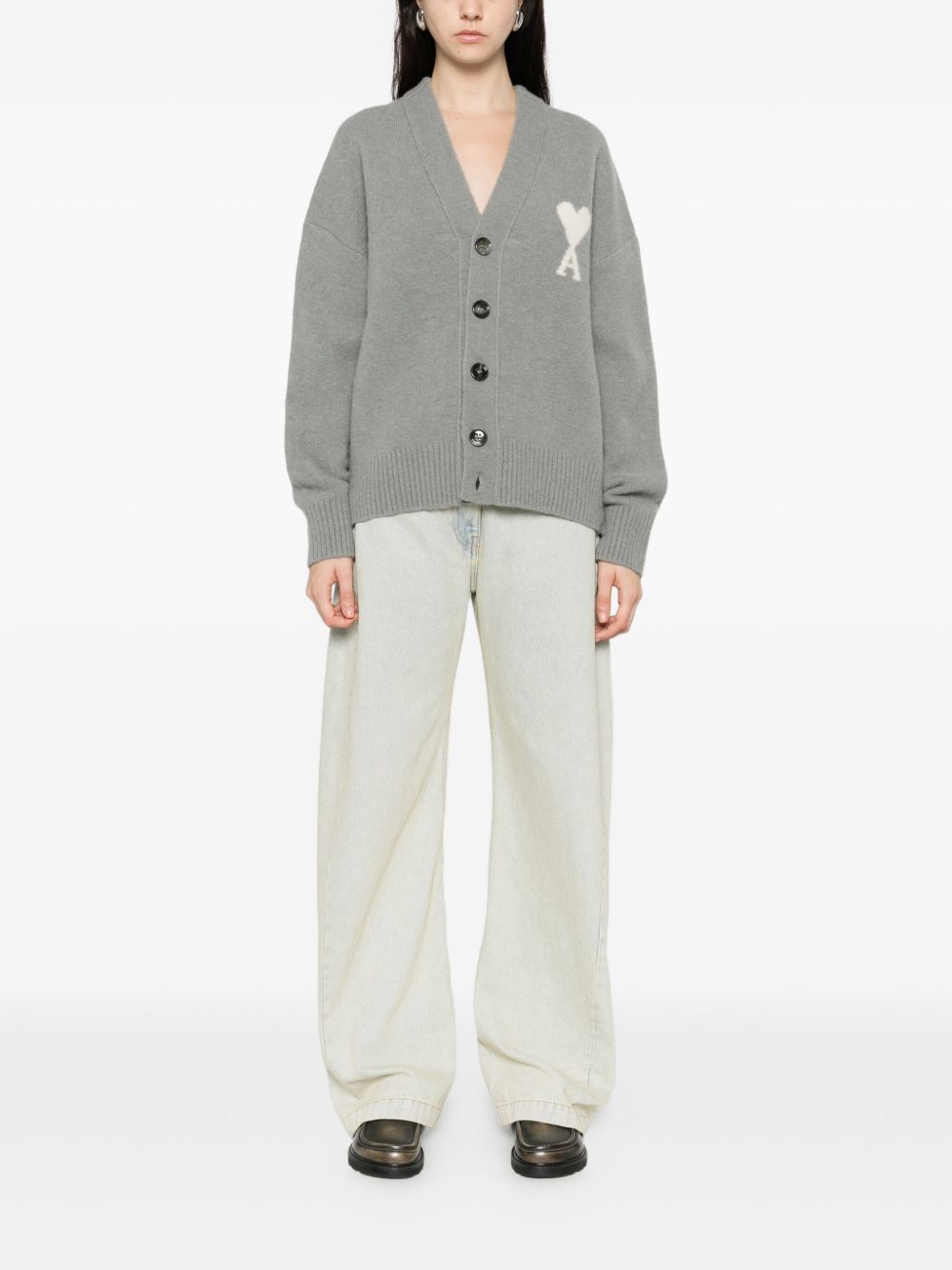 Ami Paris Sweaters Grey