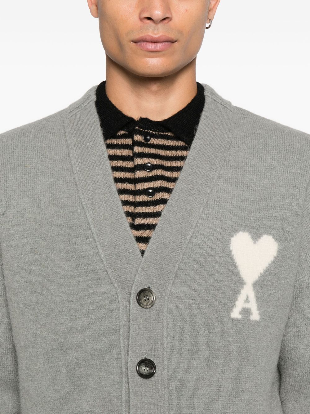 Ami Paris Sweaters Grey