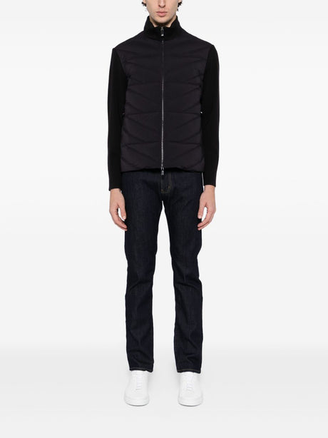 Emporio Armani Quilted panelled padded jacket