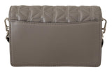Karl Lagerfeld Light Grey Leather Crossbody Bag