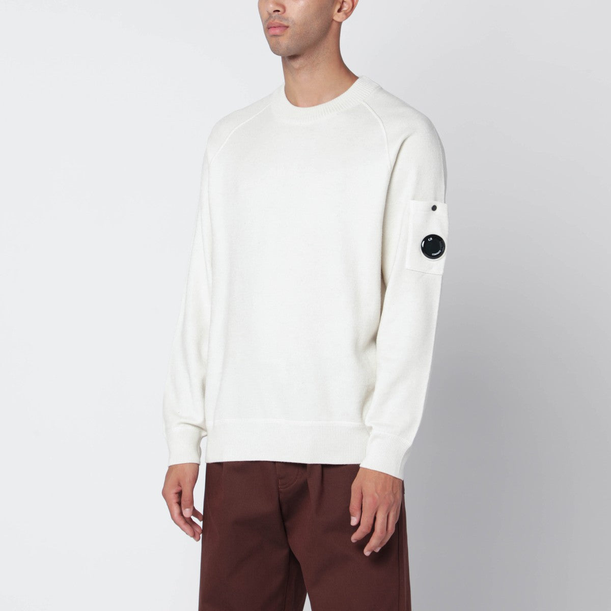 C.P. Company White wool and cotton sweater