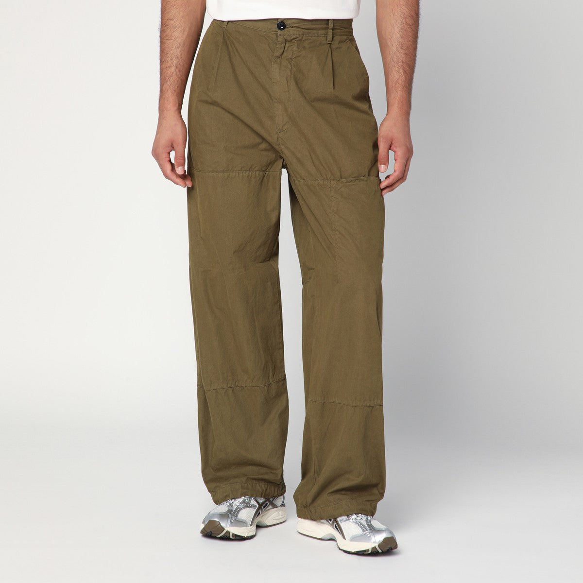 C.P. Company Beige-green cotton trousers