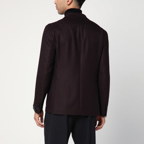 Tagliatore Single-breasted jacket with burgundy pattern