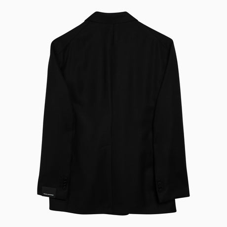 Tagliatore New York black wool double-breasted jacket