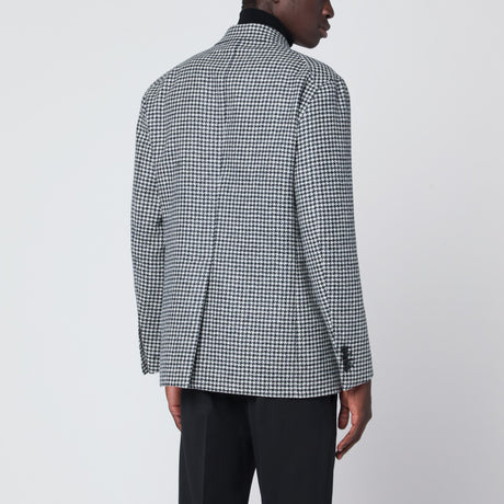 Tagliatore Black/white houndstooth double-breasted jacket