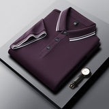 Summer Lapel Mercerized Cotton T-shirt Loose Breathable