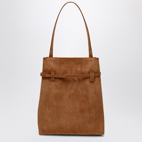 Manu Atelier Tote Du Jour Camel suede tote bag