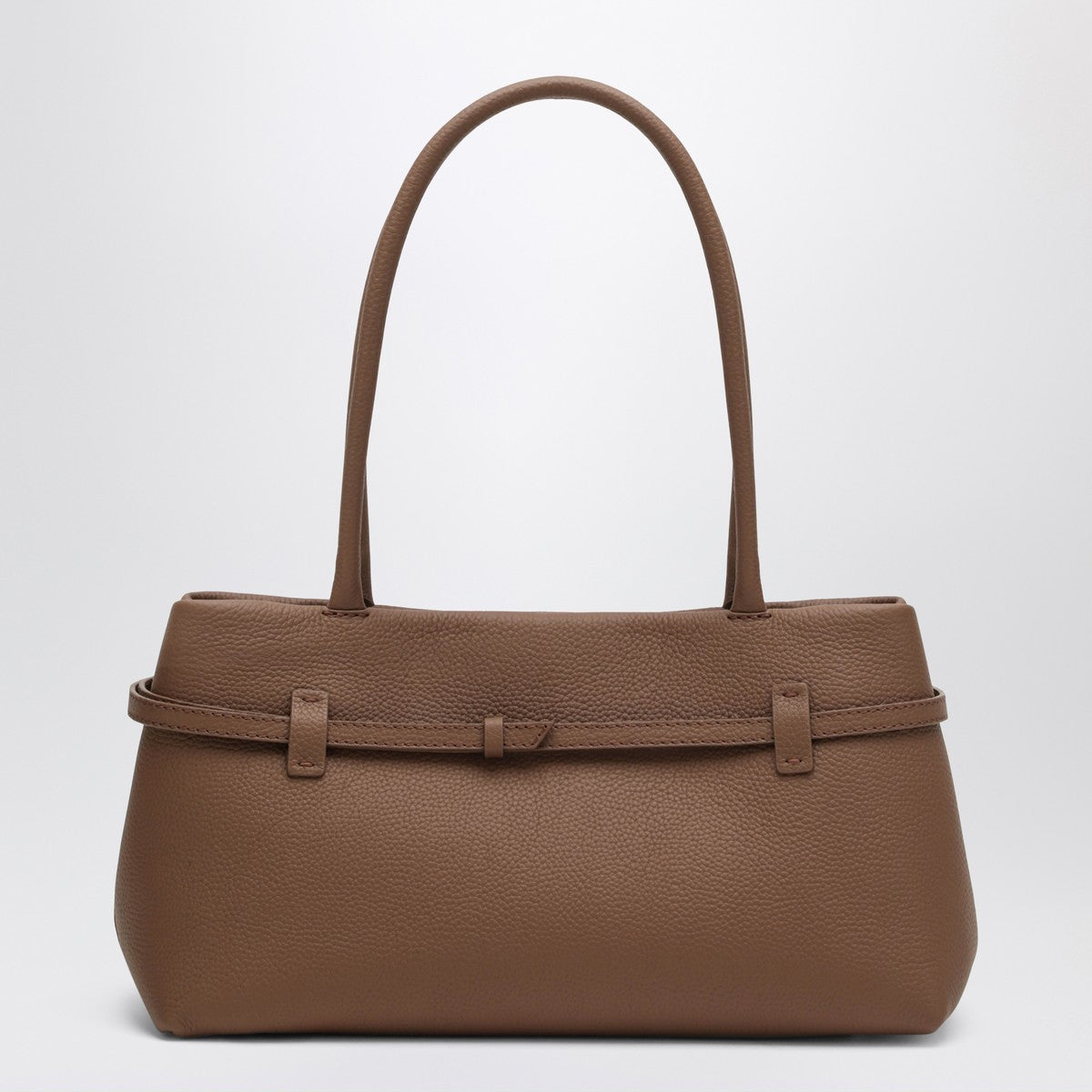 Manu Atelier Le Cambon East West Mocha Mousse suede bag