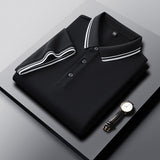 Summer Lapel Mercerized Cotton T-shirt Loose Breathable