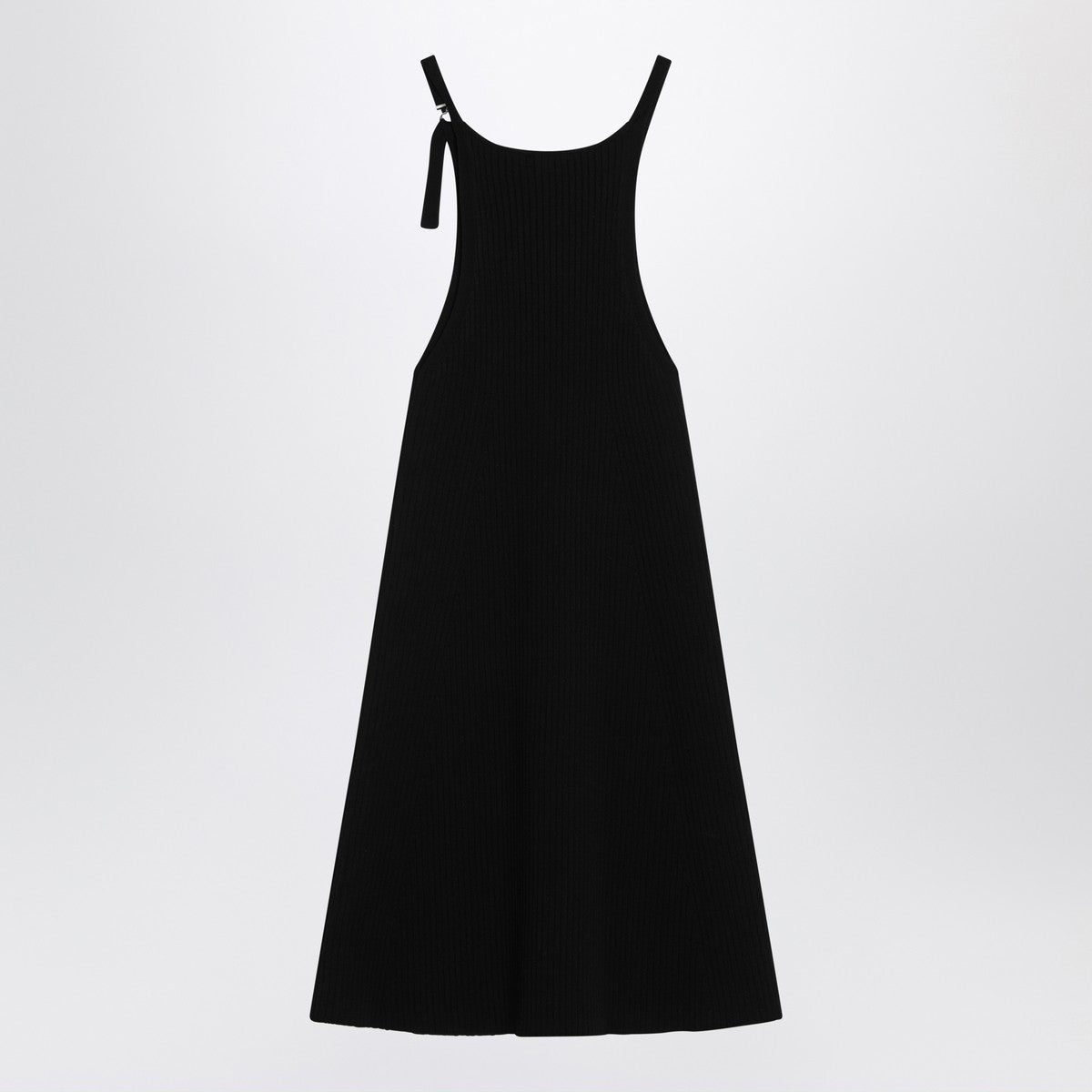 Courreges Courrèges Black ribbed mini dress