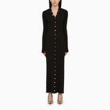 The Attico Black viscose long cardigan