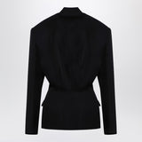 The Attico Black wool single-breasted jacket with epaulettes