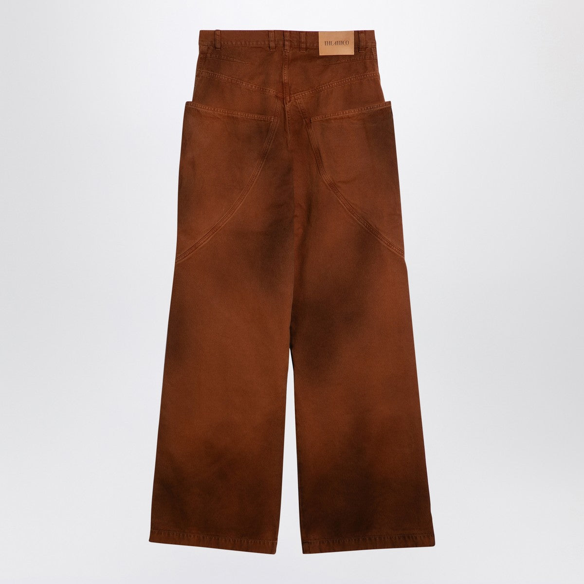 The Attico Brown shaded baggy jeans