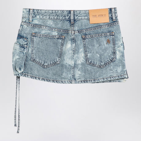 The Attico Fay cargo mini skirt in washed denim