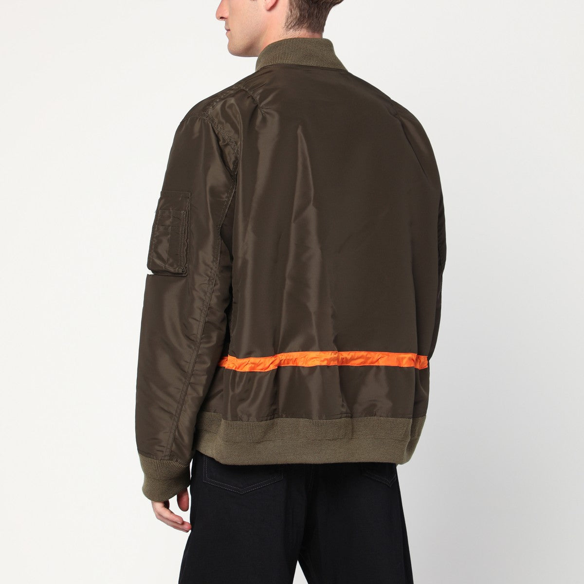 Sacai Khaki green nylon twill jacket