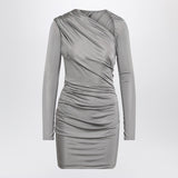 The Attico Draped grey mini dress