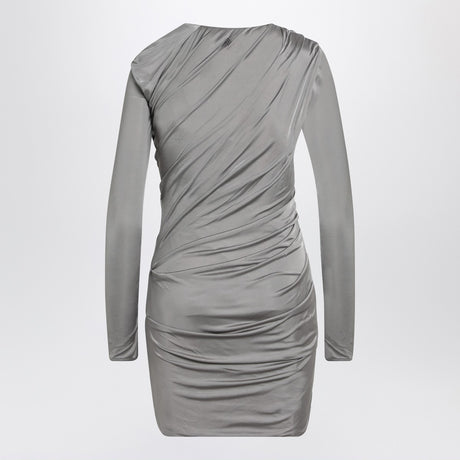 The Attico Draped grey mini dress