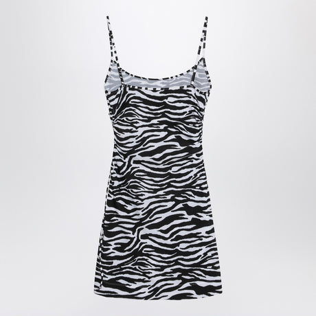 The Attico Zebra beach cover-up in stretch fabric