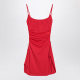 The Attico Red beach cover-up in stretch fabric