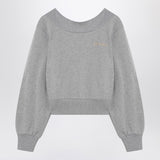 The Attico Gray mélange/beige sweatshirt with cut out