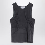 The Attico Gray silk tank top